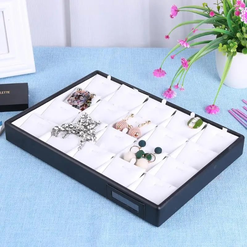 20 слотов коробка для хранения ювелирных изделий Портативный серьги кольцо