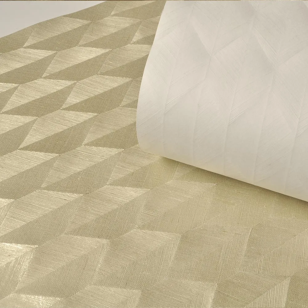 Настенные обои ручной работы из натуральной ткани текстурированные Серебристые