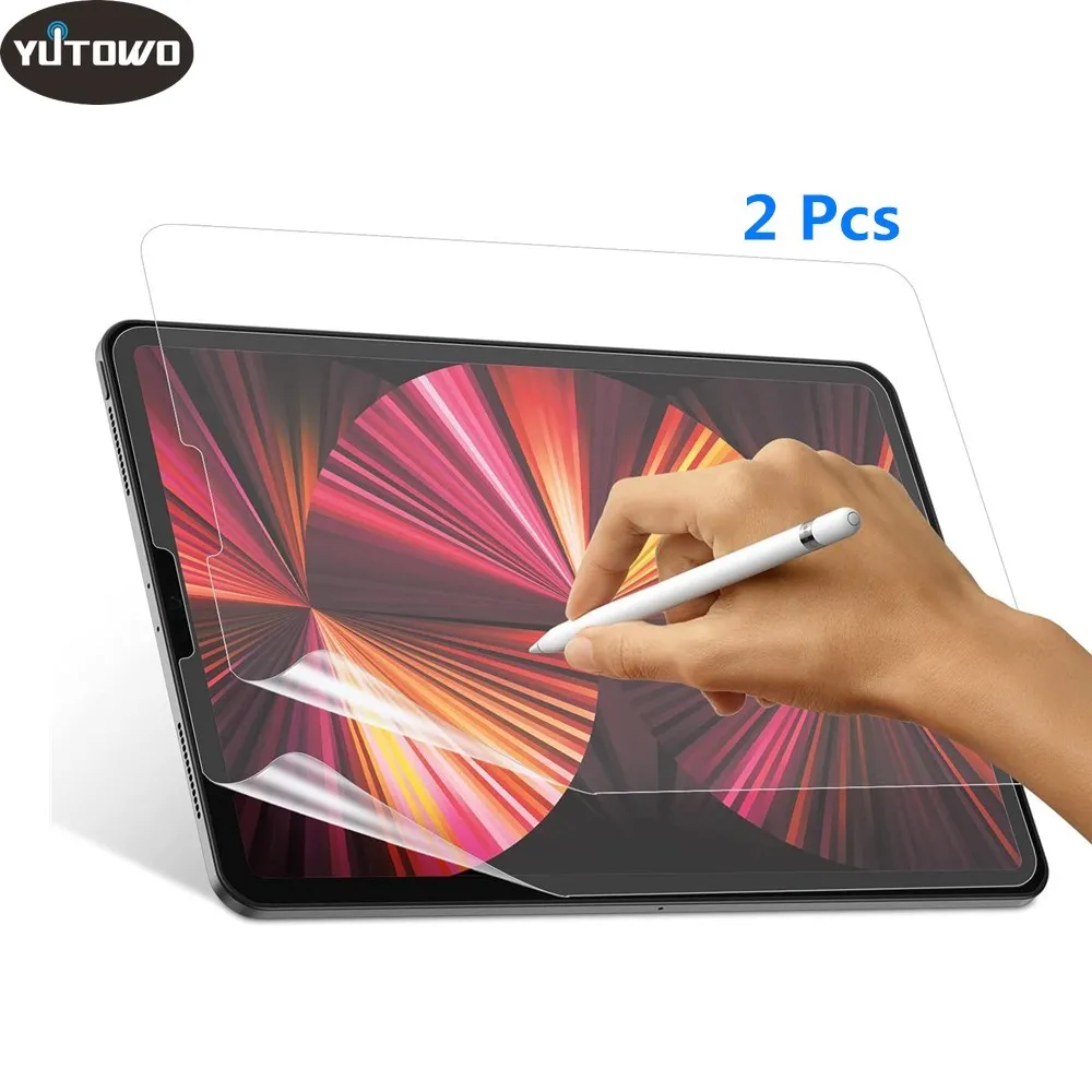 [2 Pcs] Paper Like Screen Protector Film Matte PET Painting Write For iPad 10.9 9.7 Air 2 3 4 10.5 2020 Pro 11 10.2 7th 8th Gen