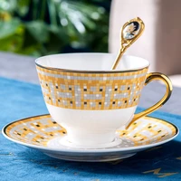 european style coffee set ceramic coffee cup and saucer set afternoon tea time diversity pattern retro style espresso cups