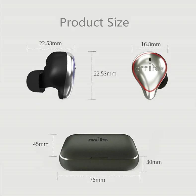 Newst Mifo O5 Pro Bluetooth TWS Беспроводные Наушники Hi-Fi handfree наушники с зарядной коробкой для телефона