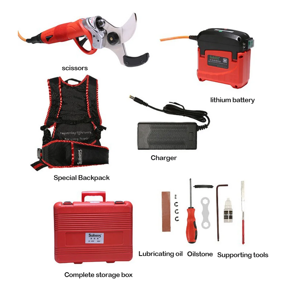 

Electric Fruit Tree Shears Garden Pruning Shears 5cm Opening Strap-type Electric Pruning Shears Outdoor Garden Branch Shears