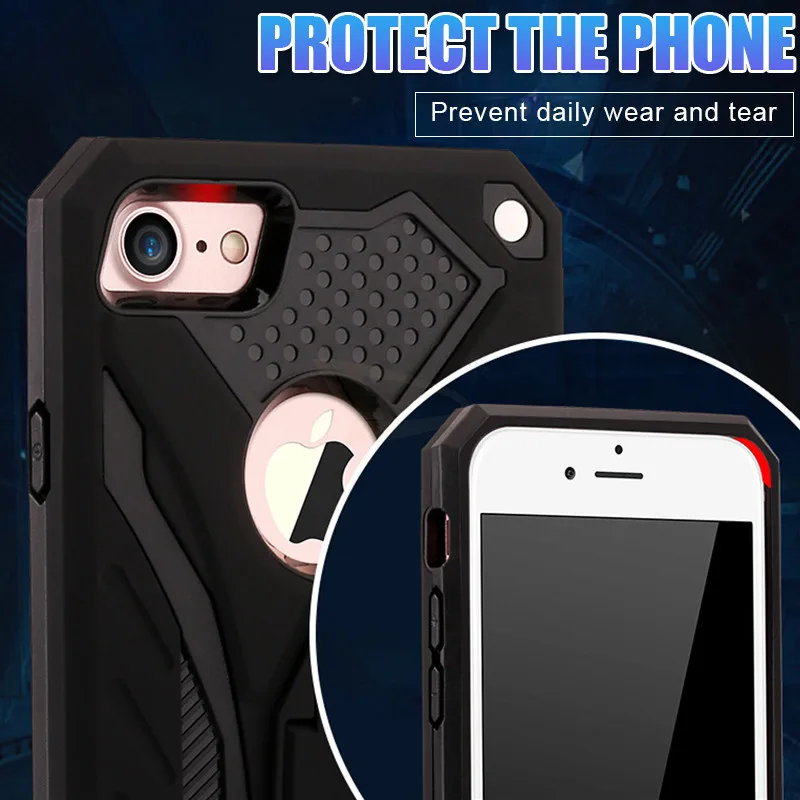 Роскошный противоударный бронированный чехол для IPhone 8 7 6 6s Plus XR XS Max X бампер