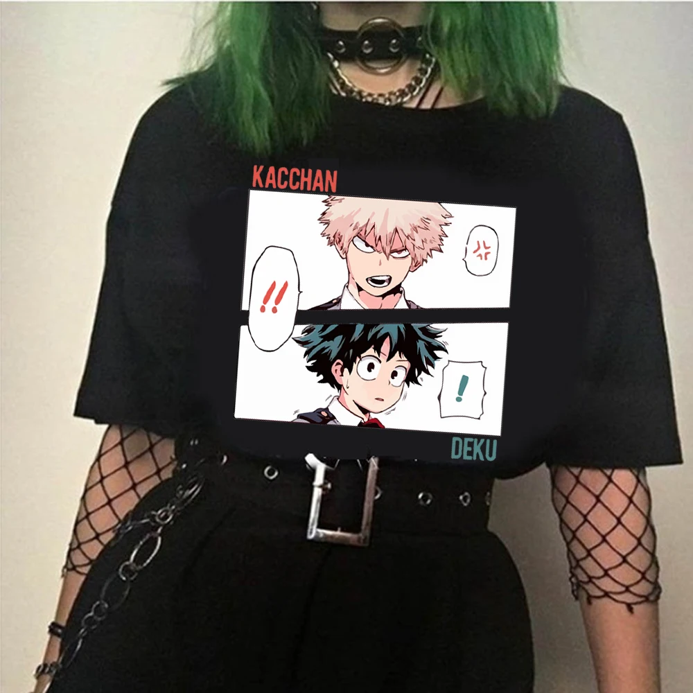 

Женская футболка с рисунком героев из японского аниме «Моя геройская Академия», летние топы