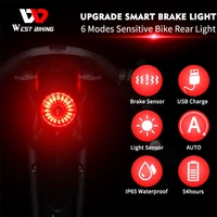 smart bicycle flashlight mtb road bike rear light auto startstop brake sensing ipx6 waterproof led charging cycling taillight