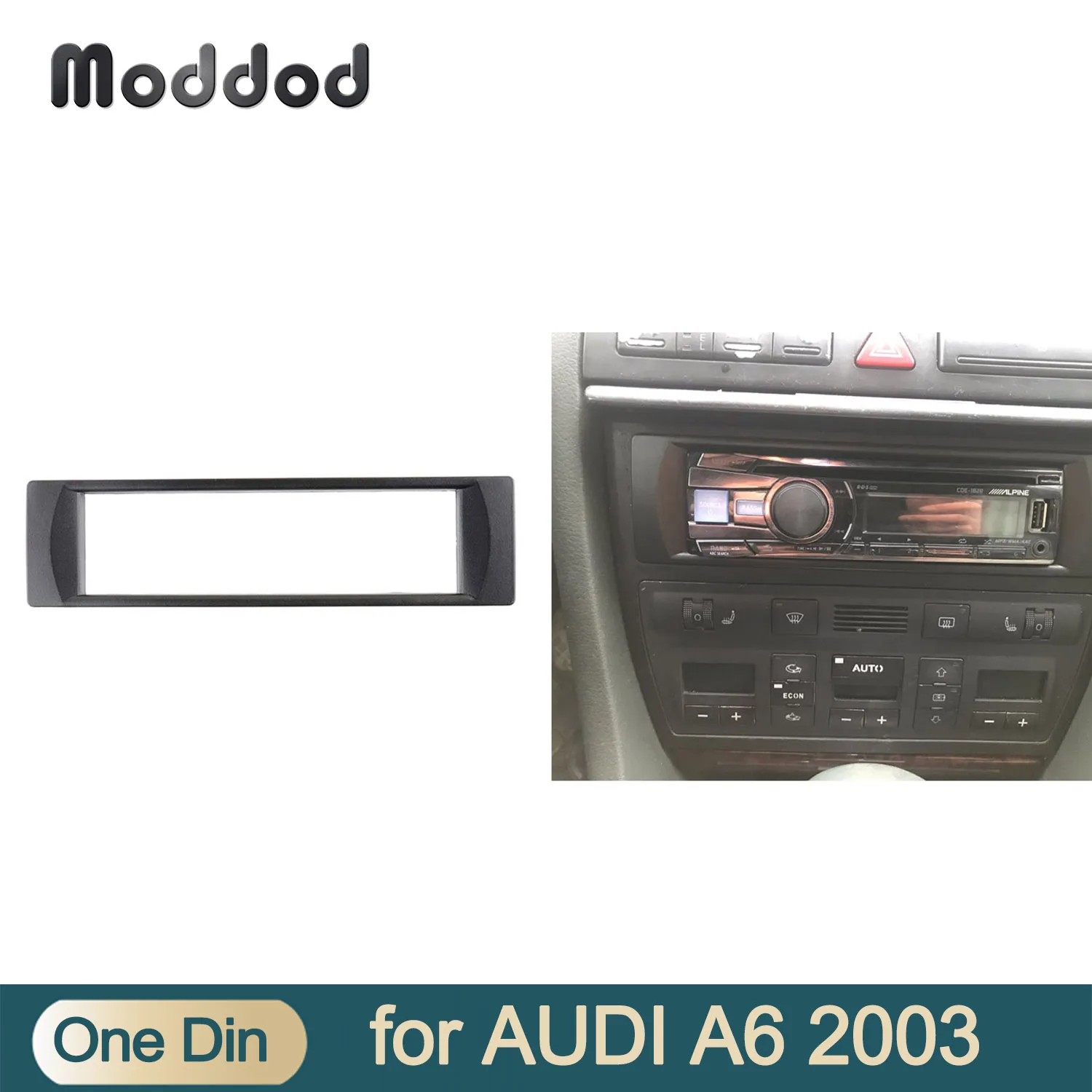 One 1 Din Radio Fascia for Audi A6 2003 Stereo Panel Dash Mounting Refitting Installation Trim Kit CD DVD Face Frame Bezel | Автомобили и