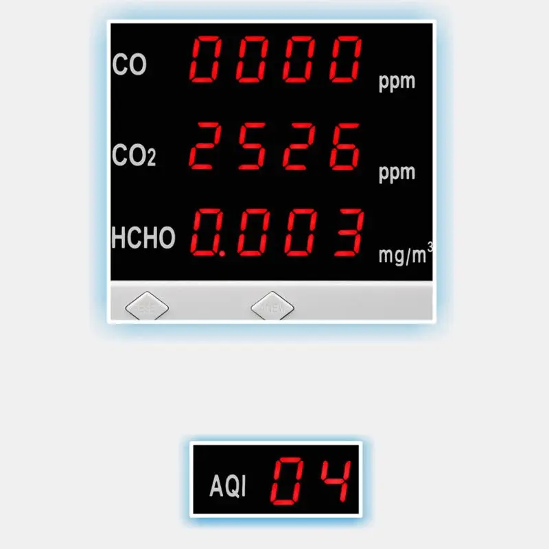 

Indoor Outdoor Air Quality Monitor CO/HCHO/TVOC Tester CO2 Meter Gas Analyzer H7ED