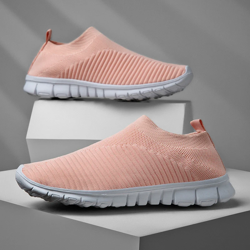 

New Ultralight Comfortable Casual Shoes Couple Unisex Men Women Sock Mouth Walking Sneakers Soft Summer Big Size 35-46