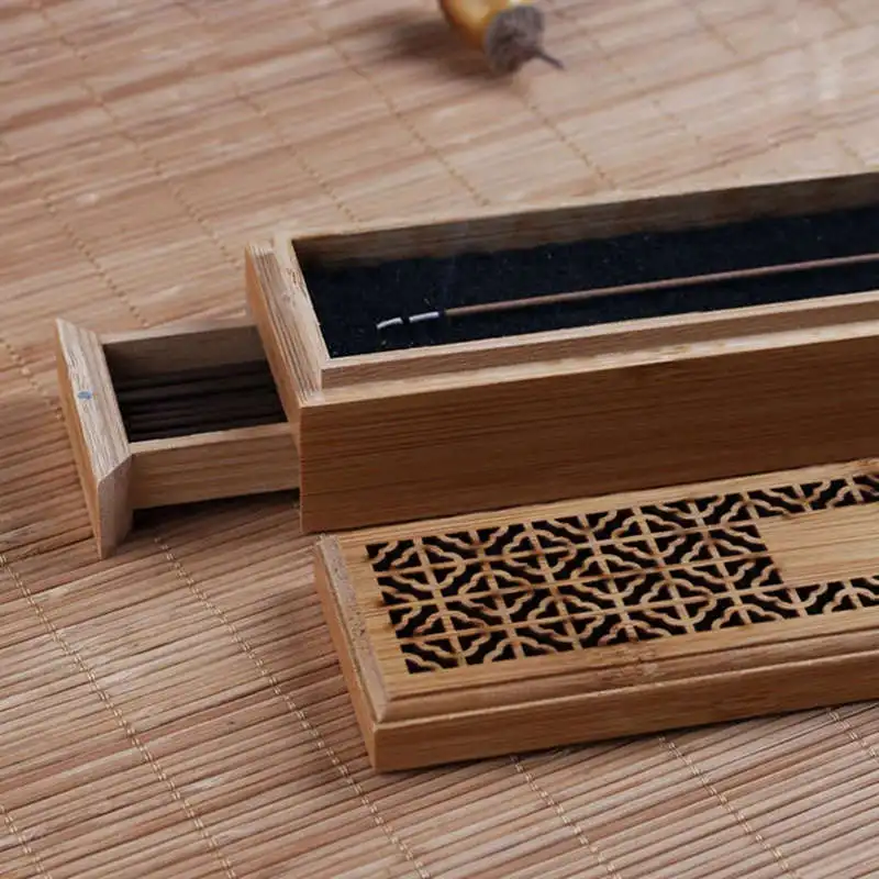 ABLA ладан горелка подставка для ароматических палочек с ящиком Joss-Stick Box полый ароматерапия Zen лежа курильница для дома и офиса Чайный домик
