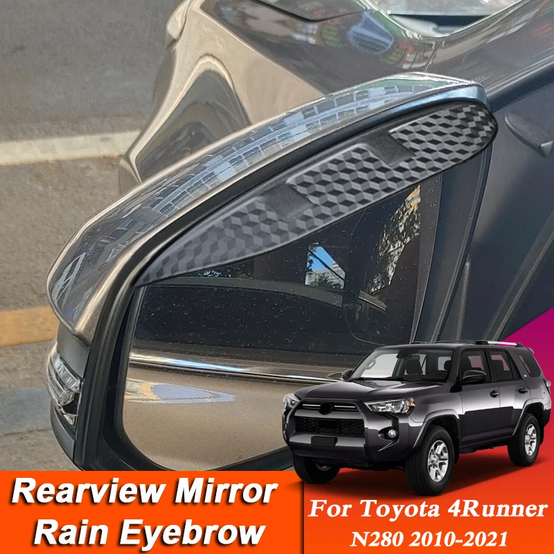 

Car-styling For Toyota 4Runner N280 2010-2021 Carbon Fiber Rearview Mirror Eyebrow Rain Shield Anti-rain Visor Auto Accessories