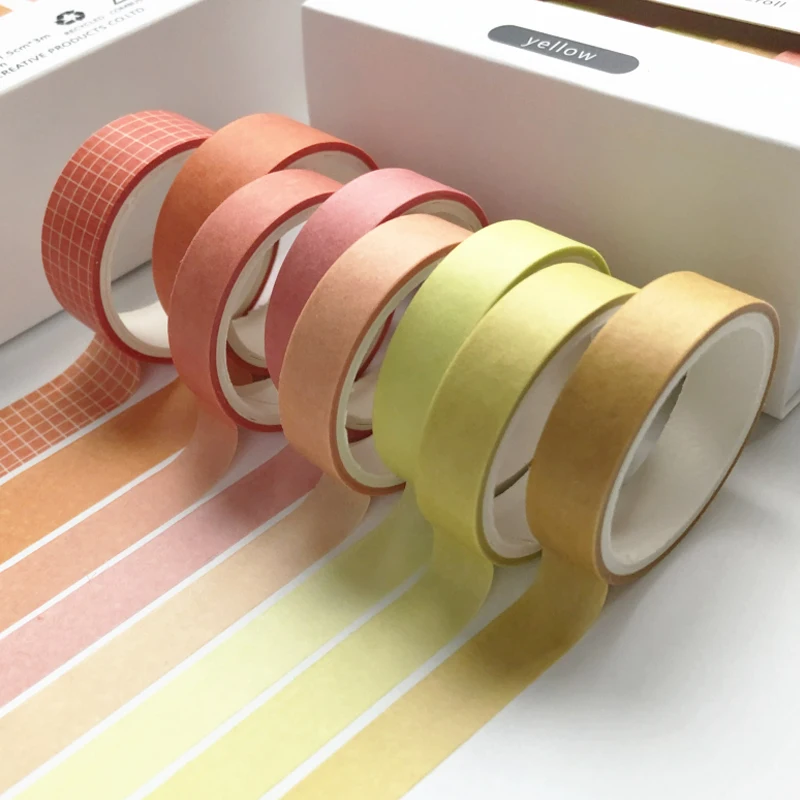 JAINWU 8 шт./компл. Ретро однотонная Базовая лента для декорации Washi Набор сделай сам