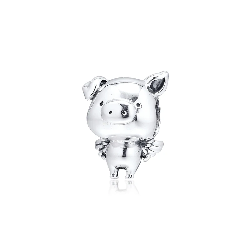 

Beads For Jewelry Making the Flying Pig Charm Fits Sterling Silver Charms Bracelet & Bangle Fashion Female DIY Beads