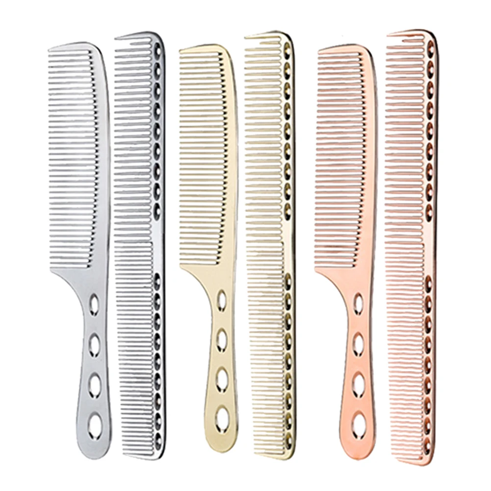 2 шт. профессиональная стальная Антистатическая парикмахерская расческа для
