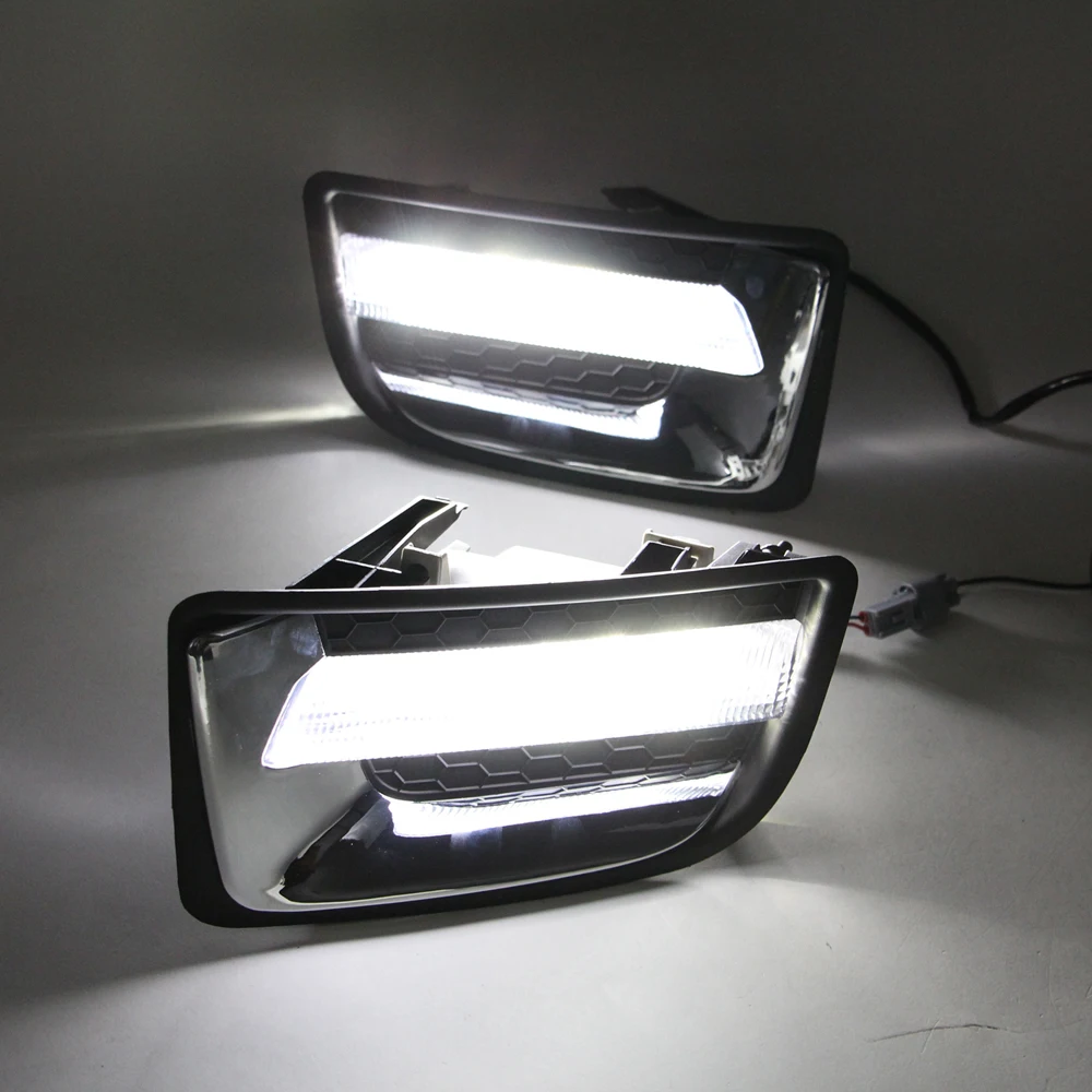 Светодиодные дневные ходовые огни для Isuzu D Max RT50 2012 2013 2014 2015 противотуманные фары|