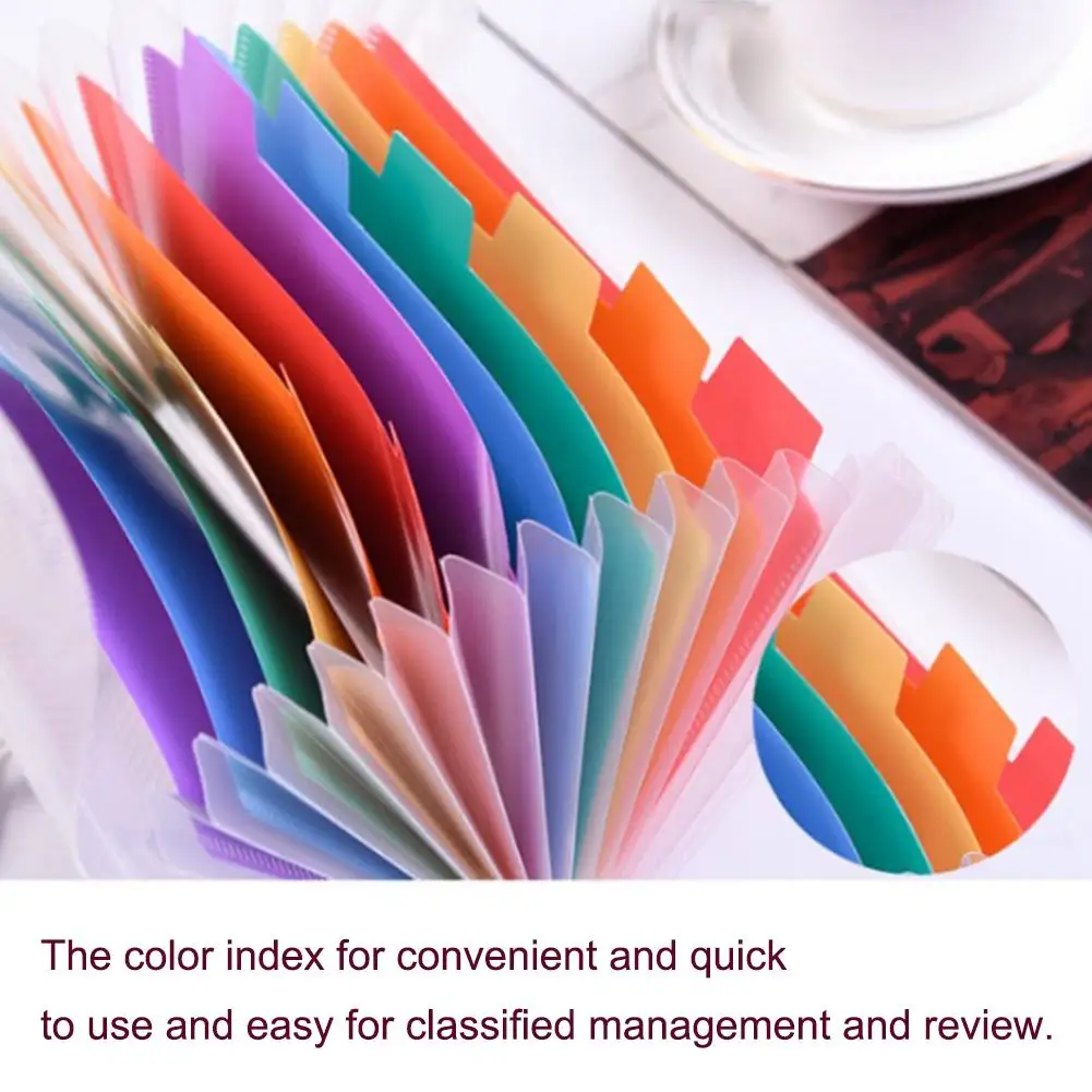 Папка для файлов папка указателя гармошки органайзер с карманами радужная