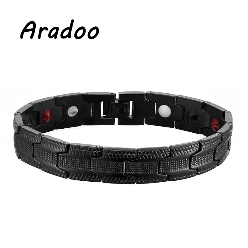

ARADOO Magnetic Bracelet Korea Clasp Bracelet Holiday Gift Stainless Steel Bracelet Men's Bracelet Metal Bracelet For Bracelet