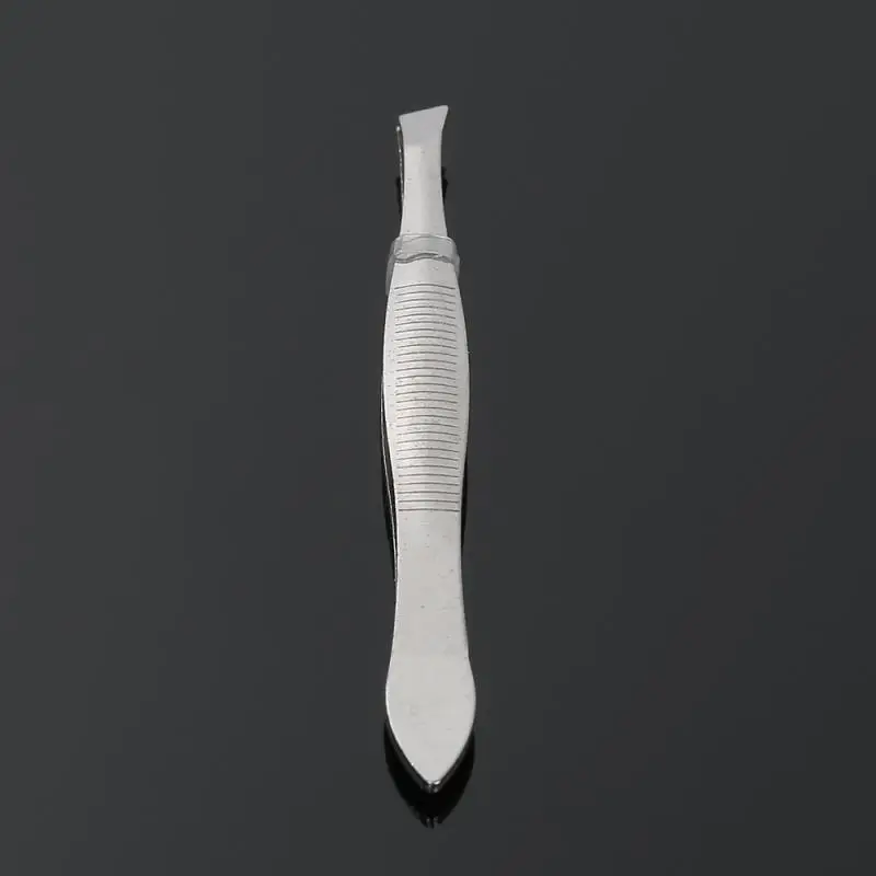 1 шт. пинцет для удаления волос на лице бровей и носу из нержавеющей стали |