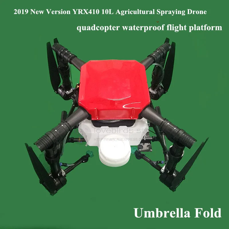 Новый YRX410 10L сельское хозяйство распыления Дрон водонепроницаемый Квадрокоптер