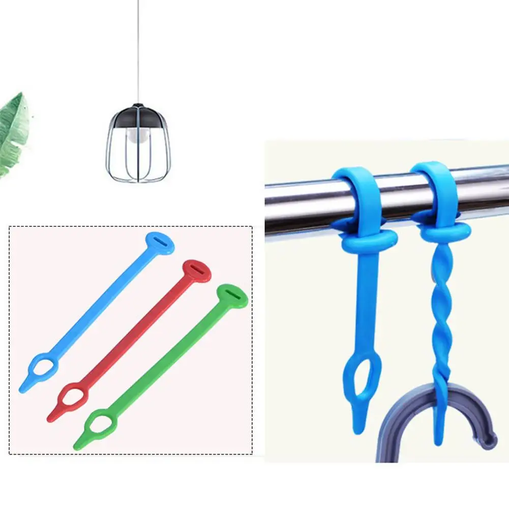 

10PCS Windproof Non-slip Hanger Hook Fixed Buckle Windproof Scratch Hanger Hook Portable Clothes Non-slip Fixed Buckle