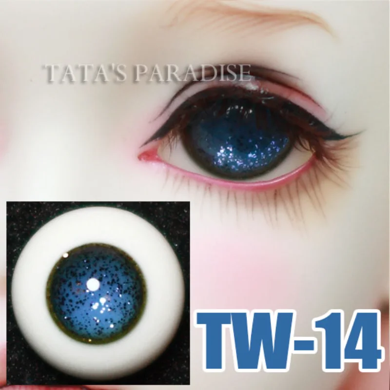 

Doll BJD eyeball 14mm 16mm 18mm shining no Eye pupil BJD eyes for 1/3 1/4 1/6 BJD DD SD Uncle doll eyes doll accessories TW-14