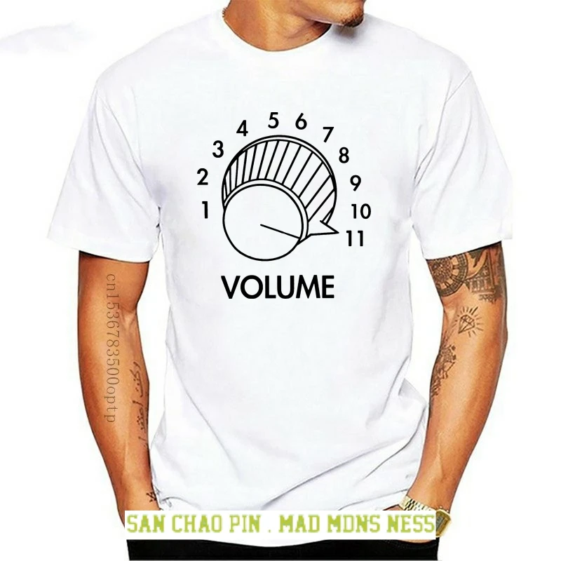 

Volume Knob Up To 11 Spinal Tap Inspired Funny Guitar Men T Shirt Hip Hop Couple 4XL 5XL 6XL Cotton Short Sleeve Men Clothes