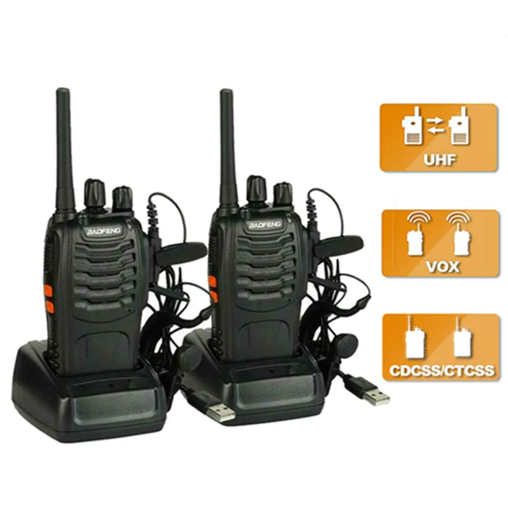 

2pcs Baofeng Bf-888s Walkie Talkie 888s Uhf 5w 400-470mhz Bf888s Bf 888s H777 Cheap Two Way Radio For Cars