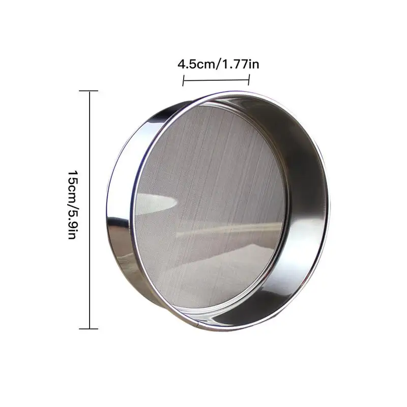 

40 Mesh Stainless Steel Flour Sieve Fine Mesh Stainless Steel Flour Sieve For Flour Tea Powdered Sugar For Kitchen Baking Tea