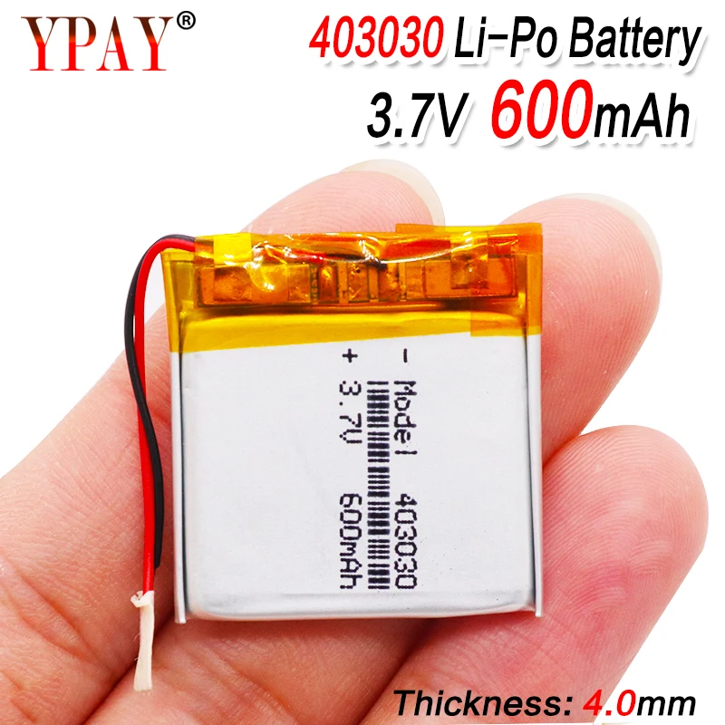 Литий полимерные литий аккумуляторы 3 7 В 600 мА · ч 403030 для GPS MP3 MP4 часов