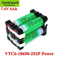 varicore 5v7 4v 18650 vtc6 2s2p 6000mah 20 amps for wireless screwdriver batteries diy weld battery pack