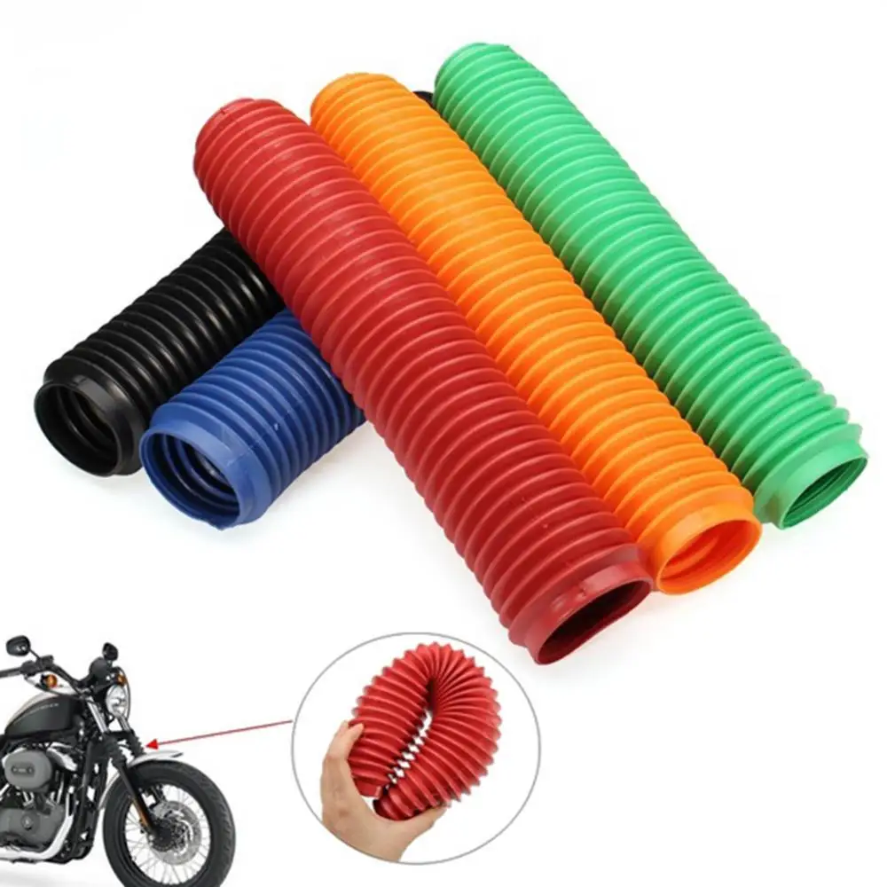 

2Pcs Motorcycle Rubber Gaiter Front Fork Boot Cover Shock Dust Guard Protector