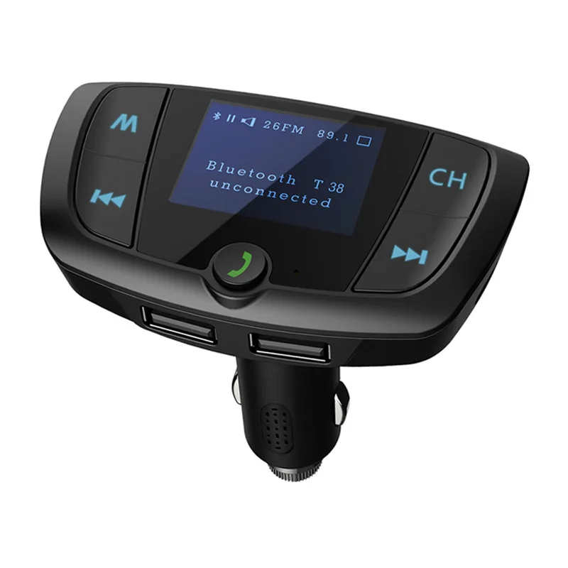 

JaJaBor FM Transmitter Wireless Handsfree Bluetooth CarKit Dual USB Car Charger Music MP3 Player Support TF Card U Disk playback