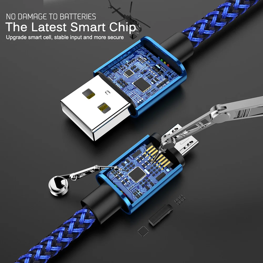 Кабель Micro USB для Xiaomi Redmi 4X Samsung S7 J7 Android мобильный телефон 1 м 2 3 с поддержкой быстрой