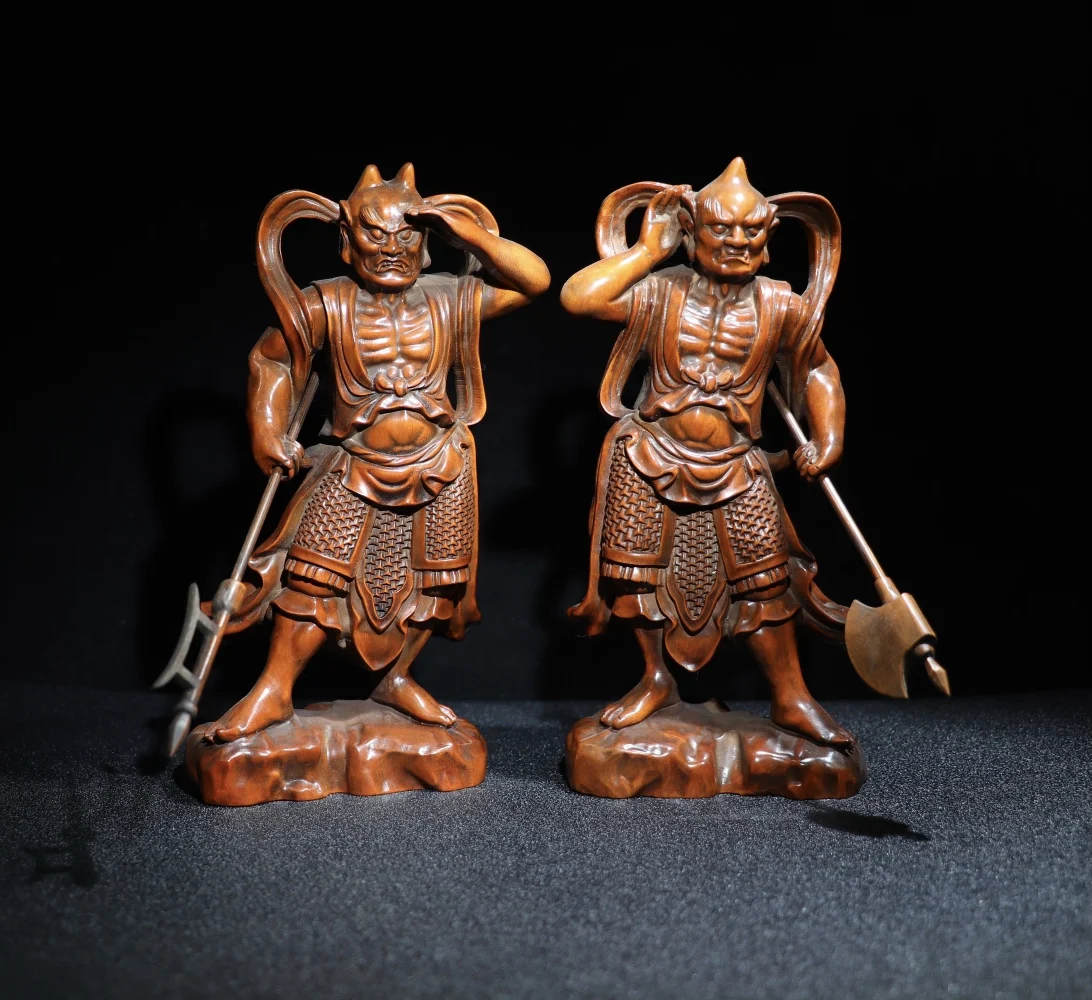 

YIZHU CULTUER ART Collection China Old Boxwood Hand Carved Immortal Buddha Statue Decoration