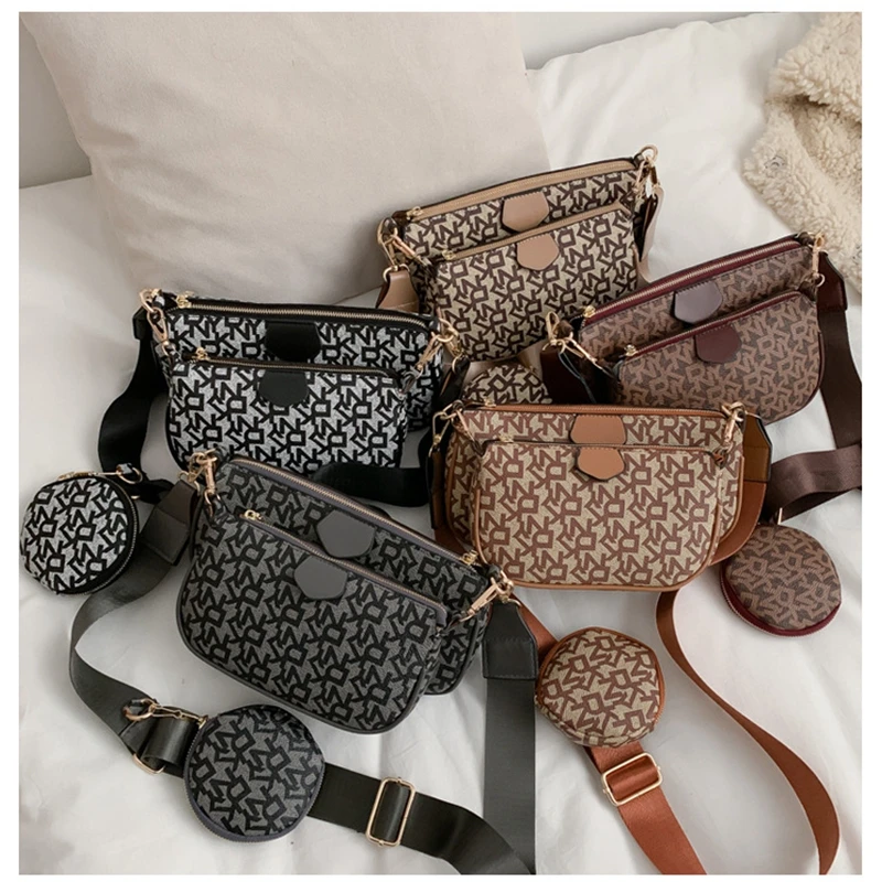 

brand mahjong bag woman 3 in 1 shoulder bag crossbody designer handbag PU leather tote bags fashion baguette bag for women 2021