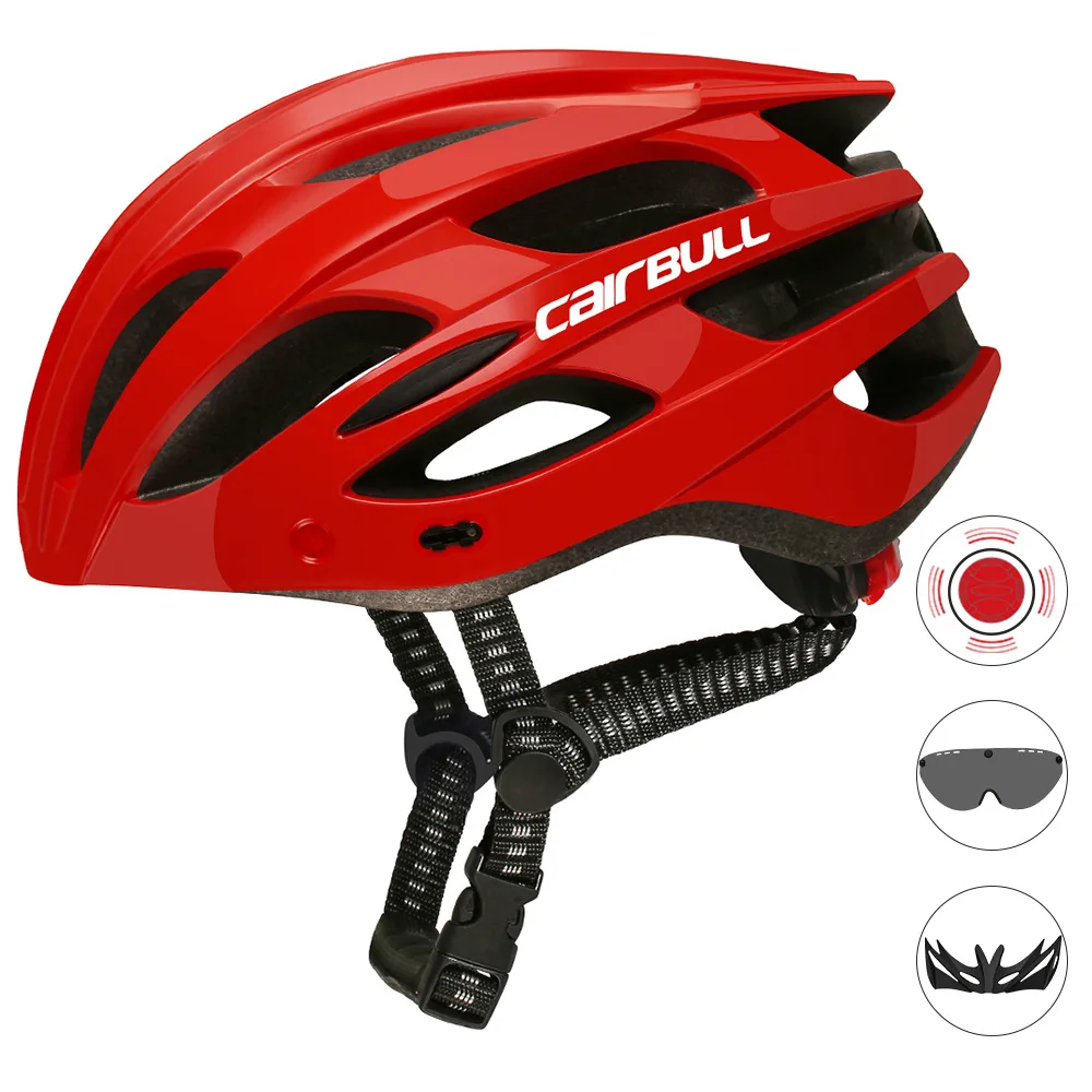 

2021 Cairbull Cycling Helmets Safety Tail Light Goggles Intergrally-molded Bicycle Cap Road Bike MTB Helmet XC Cascos Ciclismo