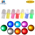 50 шт. AC DC 6 вольт 6 в 6,3 В неполярная светодиодная лампа, колпачки для туманных линз T10 W5W 194, лампы белого, холодного, синего, красного, зеленого, розового цветов