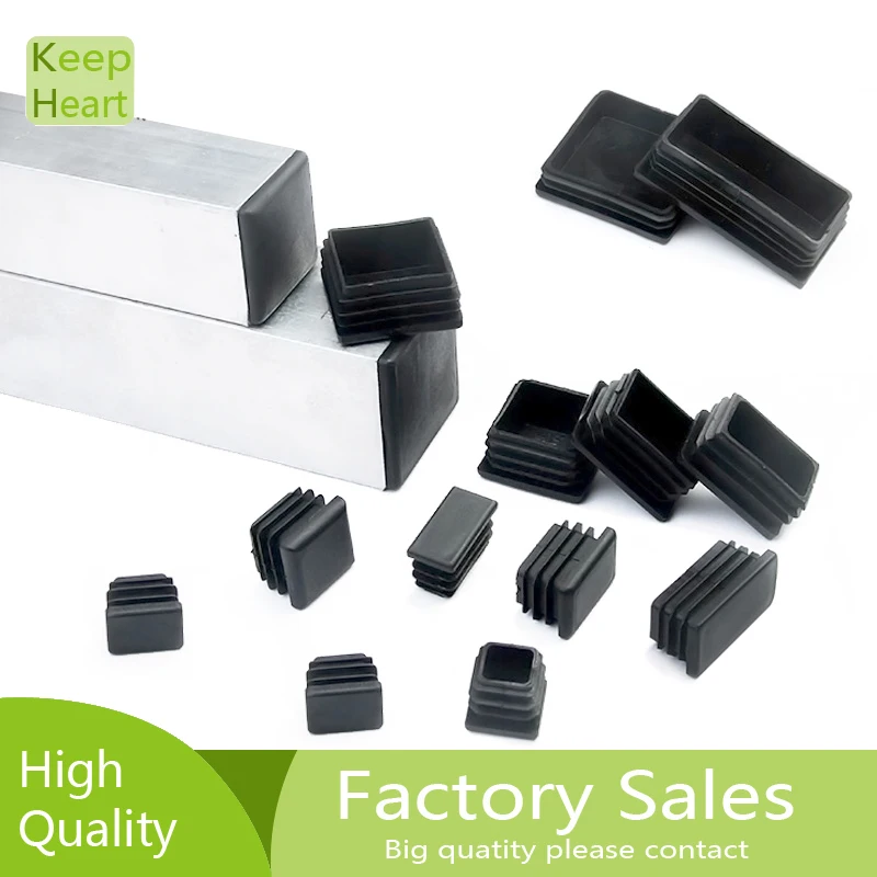 

10pcs Plastic Square table feet cap 50x50mm Black Tubing Insert Plugs hole cover Chair Anti Slip Feet Protector Pads Home Decor
