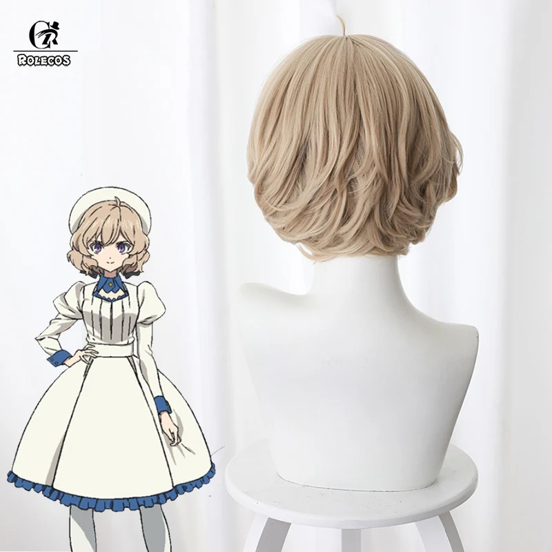 Парик для косплея ролекоса из призрака котоко иванага Короткие льняные