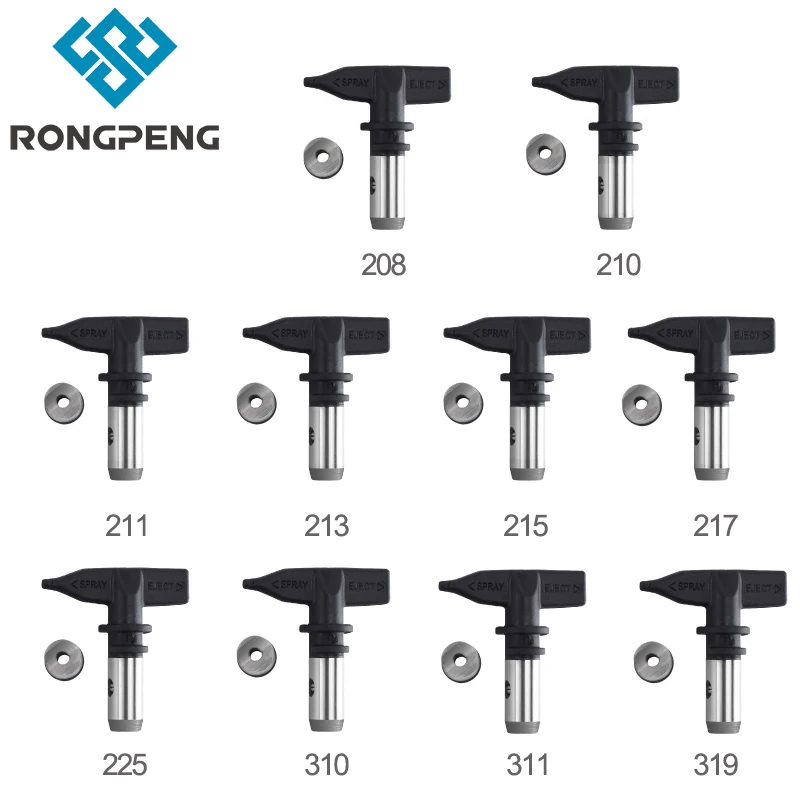 

RONGPENG Spray Gun Reversible Tungsten Steel Airless Paint Spray Gun Tip Nozzle Paint Gun Accessories Tool