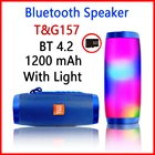 Беспроводная Bluetooth Колонка T  G157, Портативная колонка, Bluetooth Мощный высокий бумбокс, уличный басовый Hi-Fi TF FM-радио Светодиодный светильник