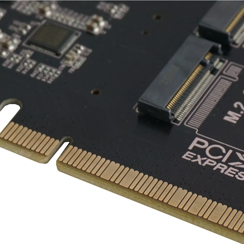 

PCIe To M2 Adapter Card PCIe X16 4 Port M2 NVME M Key SSD Converter M.2 PCI Express X16 Adapter VROC RAID Expansion Card