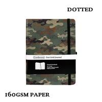 camouflage b6 bullet dotted journal hard cover elastic band stationery 160gsm thick paper notebook