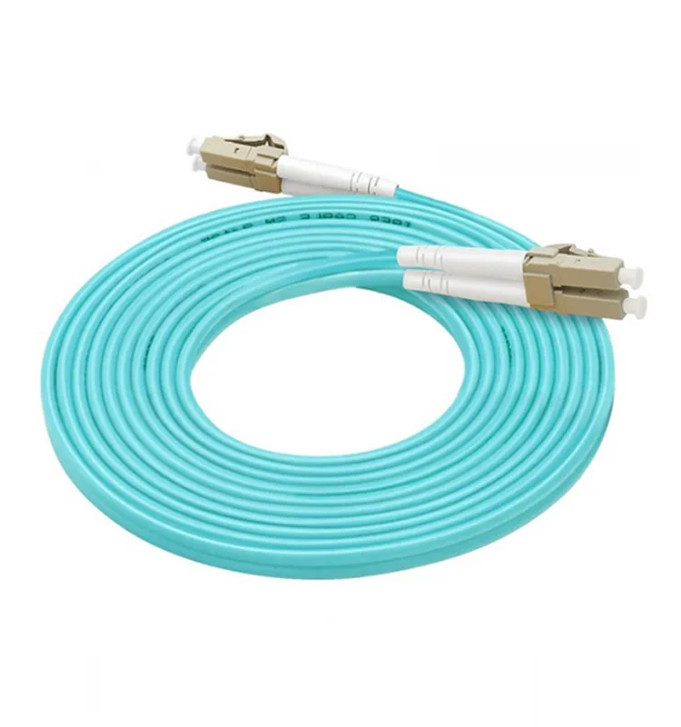 Kup FASO 10 Sztuk/paczka OM3 LC/UPC Wielomodowy światłowód łatka Optyczna Zworka Duplex 3.0mm Optyczny Kabel Krosowy