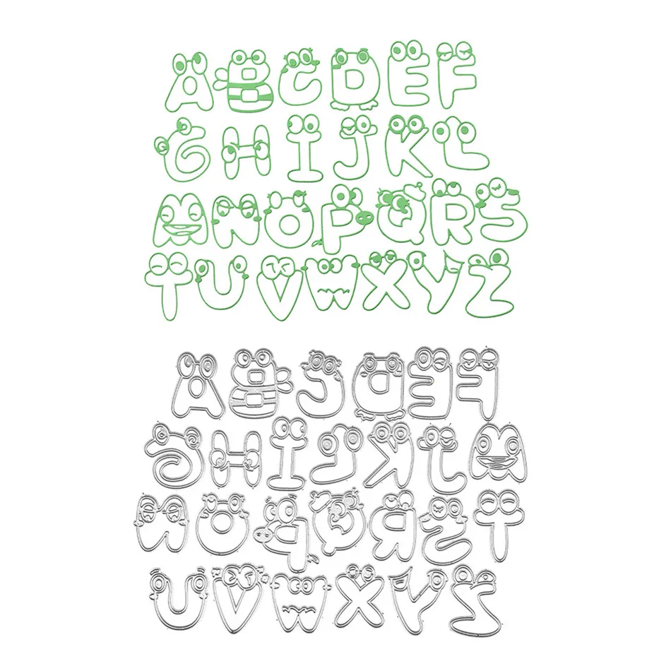 DiyArts слова Штампы Алфавит металла резки для изготовления карт Скрапбукинг