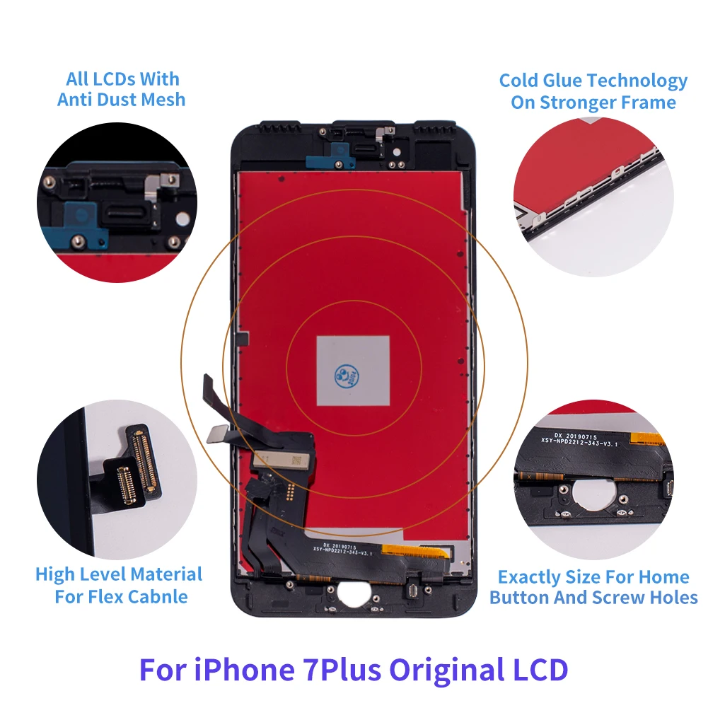 original lcd for iphone 6 7 8 6s plus display touch screen replacement digitizer assembly mobile phone parts 6p 7p 8p 6sp free global shipping