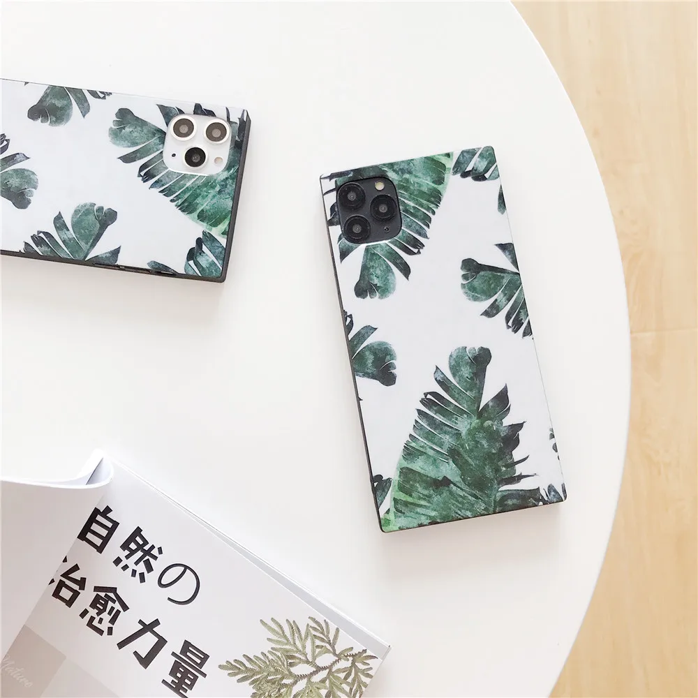 Гладкий квадратный чехол для телефона iPhone 11 pro max X XR XS Max 8 7 6 6S Plus мягкий в стиле