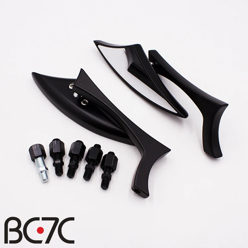 Универсальное зеркало заднего вида для мотоцикла овальное боковое Honda Suzuki Piaggio