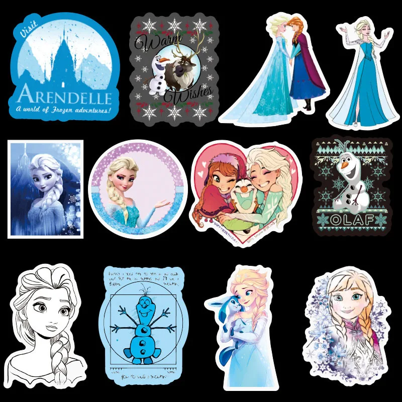 Disney наклейки с персонажами из мультфильма &quotХолодное Водонепроницаемый 10/50 шт.