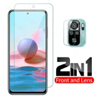 2 в 1 для Xiaomi Redmi Note 10 Pro Max 10s 5G 4G Защитная пленка для объектива камеры Защитная пленка для Red mi Note 10Pro защита из закаленного стекла