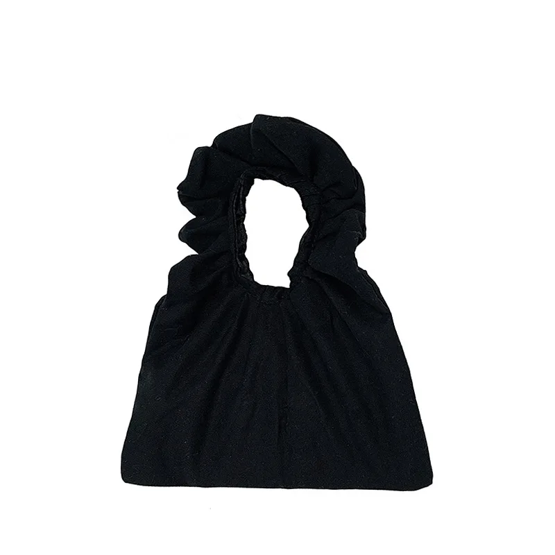 

Personality fold bag 2020 new ins Japan and South Korea simple wild shoulder bag canvas hand underarm bag large capacity